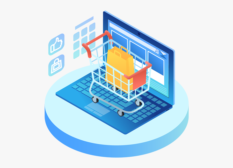 Shopping Cart Isometric, Transparent Clipart