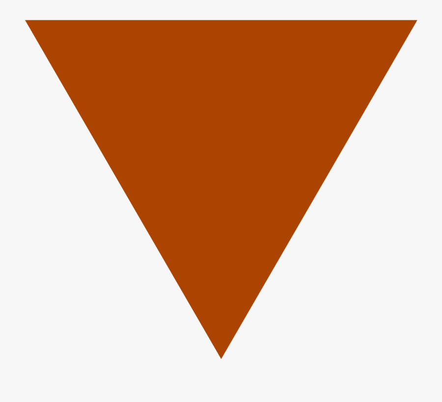 Brown Upside Down Triangle, Transparent Clipart