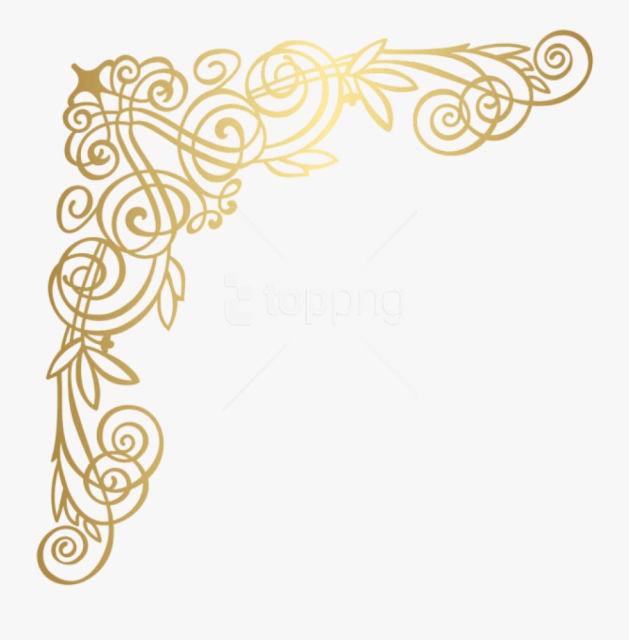 Collections At Sccpre Cat - Transparent Background Gold Corner Border Png, Transparent Clipart