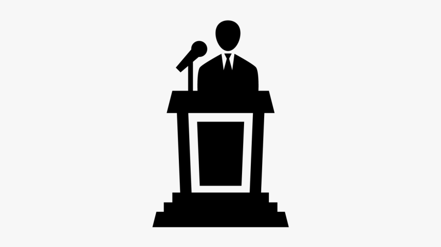 Microphone Png Download - Clipart Silhouette Podium, Transparent Clipart