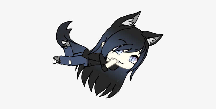 Gacha Gachalife Laying Freetoedit - Gacha Girl Laying Down, Transparent Clipart