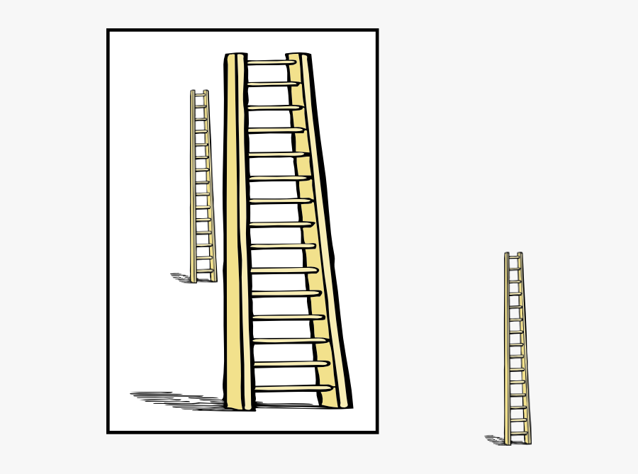 Slip And Fall Ladder - Clip Art, Transparent Clipart