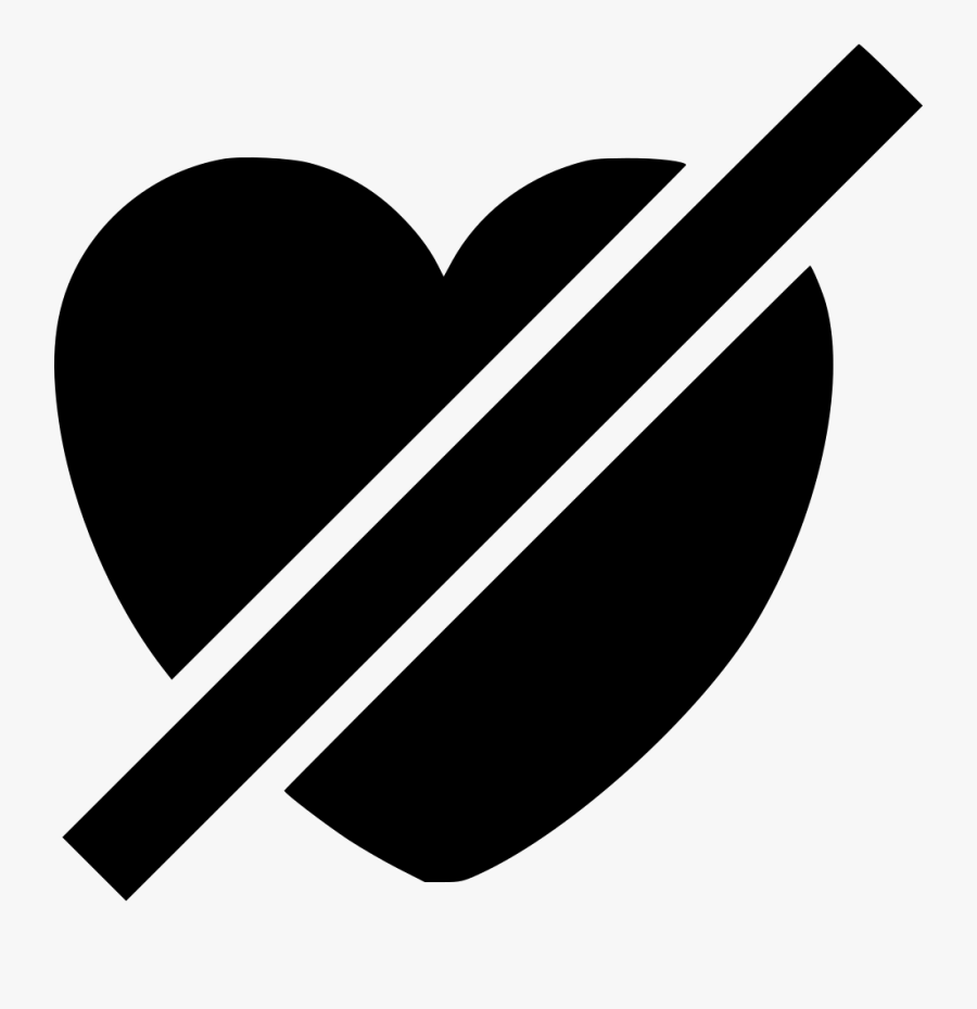 Heart,black And White,line,clip Photography - Hate Icon, Transparent Clipart