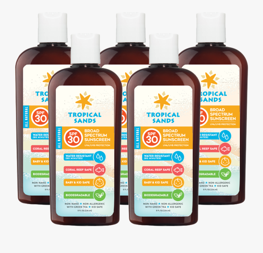 Tropical Sands Mineral Sunscreen Family Pack - Bottle, Transparent Clipart