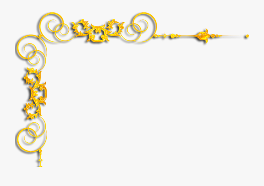 Raster Graphics Digital Image Web Browser - Corner Gold Border Png, Transparent Clipart