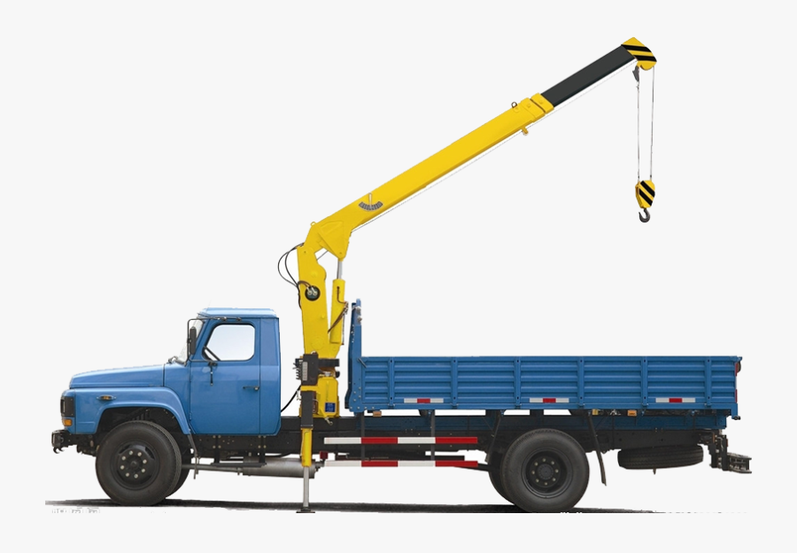 Pickup Truck Mobile Crane Knuckleboom Crane - Truck With Hydraulic System, Transparent Clipart