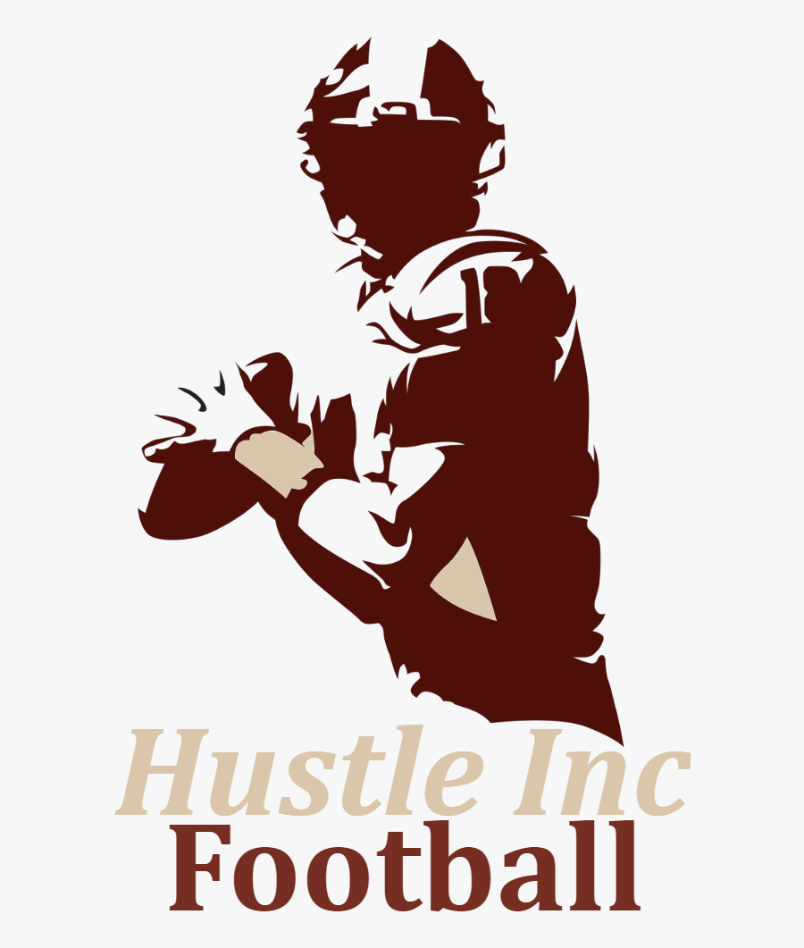 Silhouette Football Player Throwing, Transparent Clipart