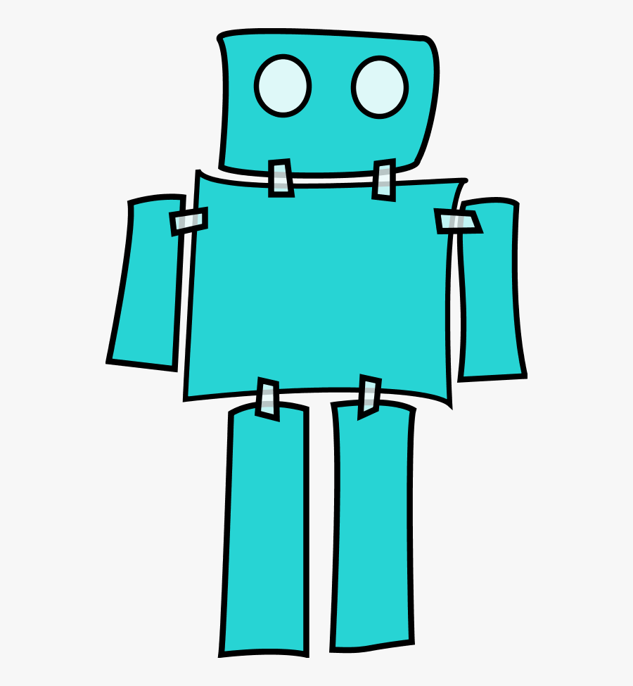 Vector Clip Art - Robots Line Drawing, Transparent Clipart