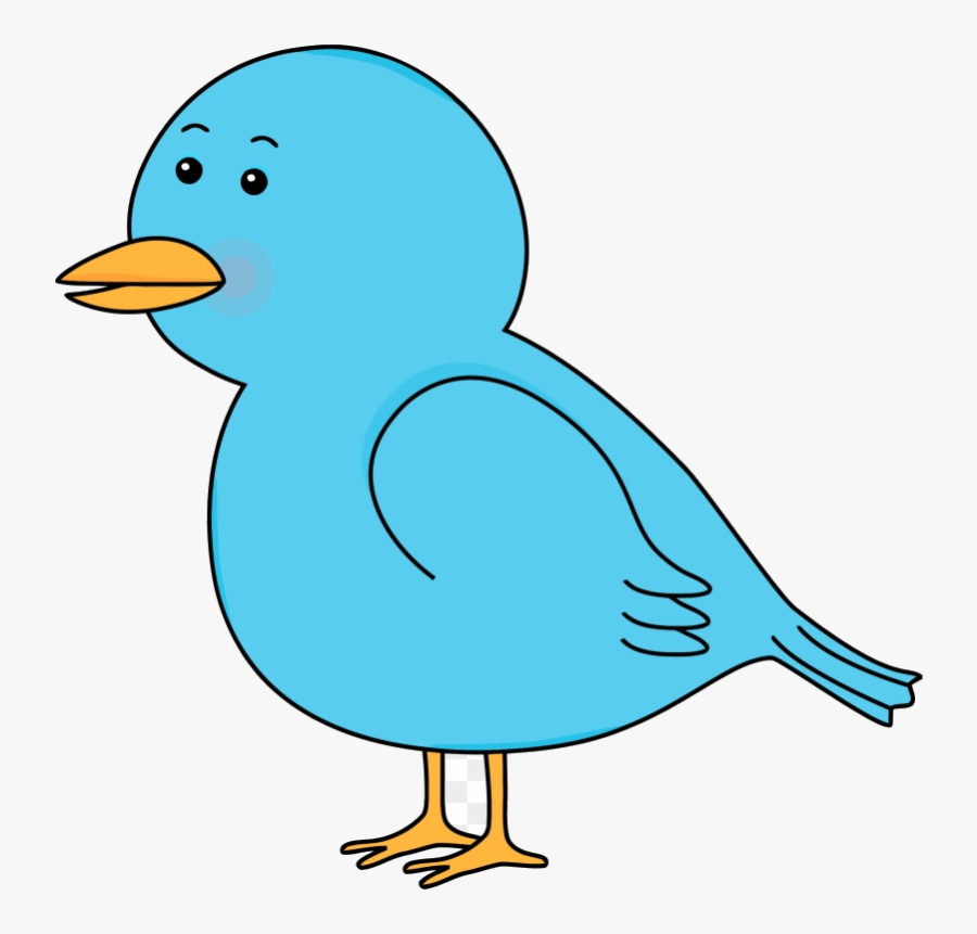 Waiting Cute Cartoon Bird Clipart Blue Transparent - Clip Art Of Bird, Transparent Clipart