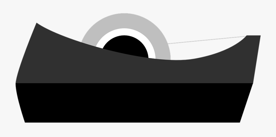 Tape Dispenser From The Side, Transparent Clipart