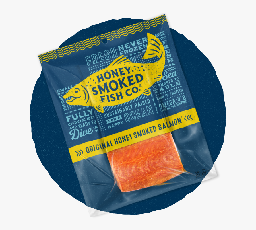 Honey Smoked Original Package With Fillet - Salmon, Transparent Clipart