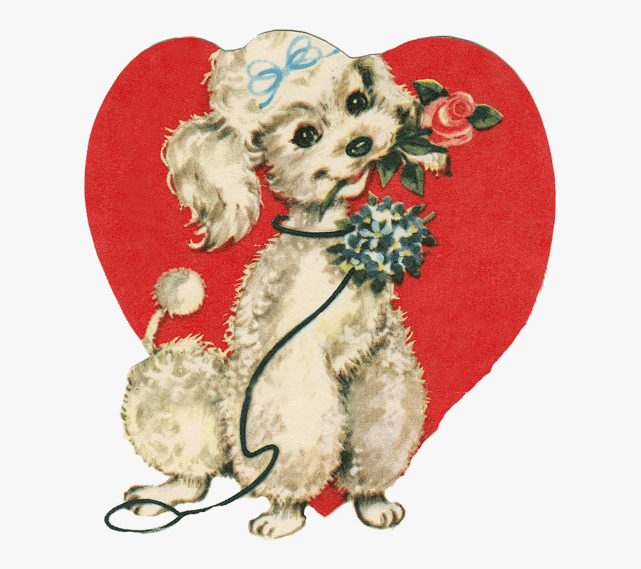 Cute Little Dog Holding A Rose - Last Day Of February, Transparent Clipart