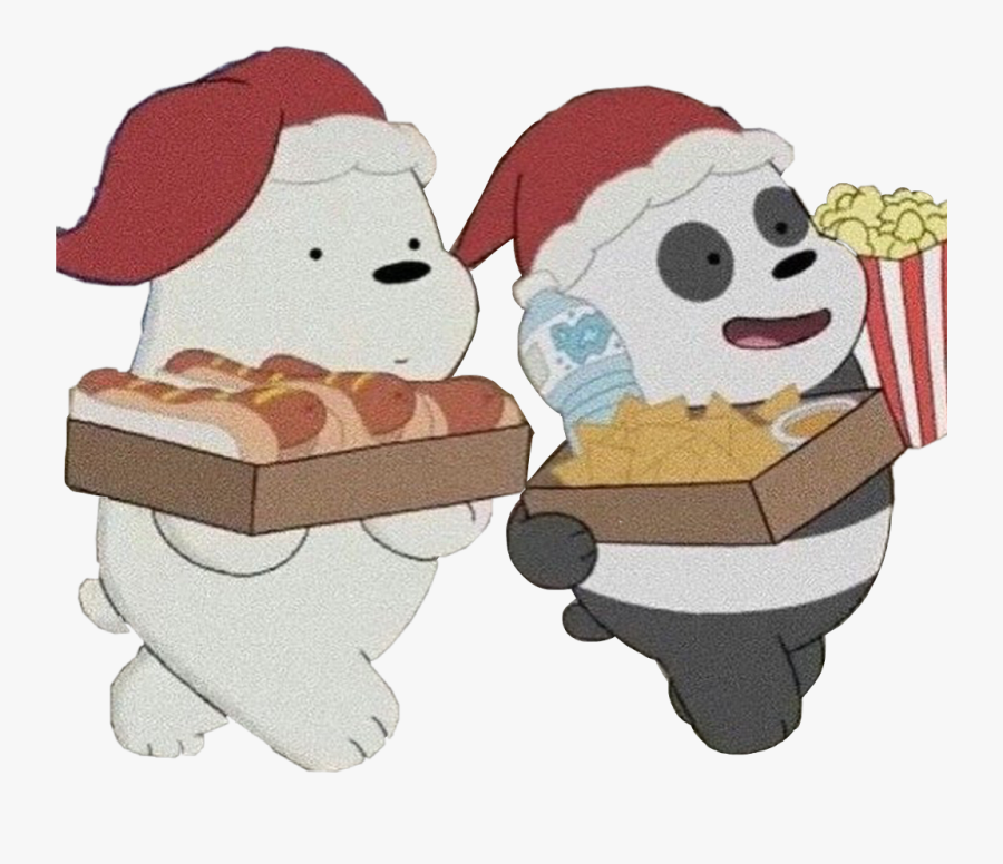 Ice Bear & Panda - We Bare Bears Eating, Transparent Clipart