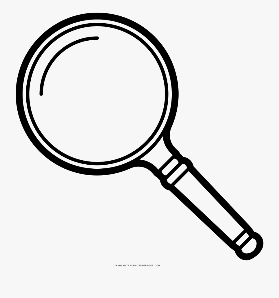 Magnifying Clipart Coloring Page - Drawing Magnifier, Transparent Clipart