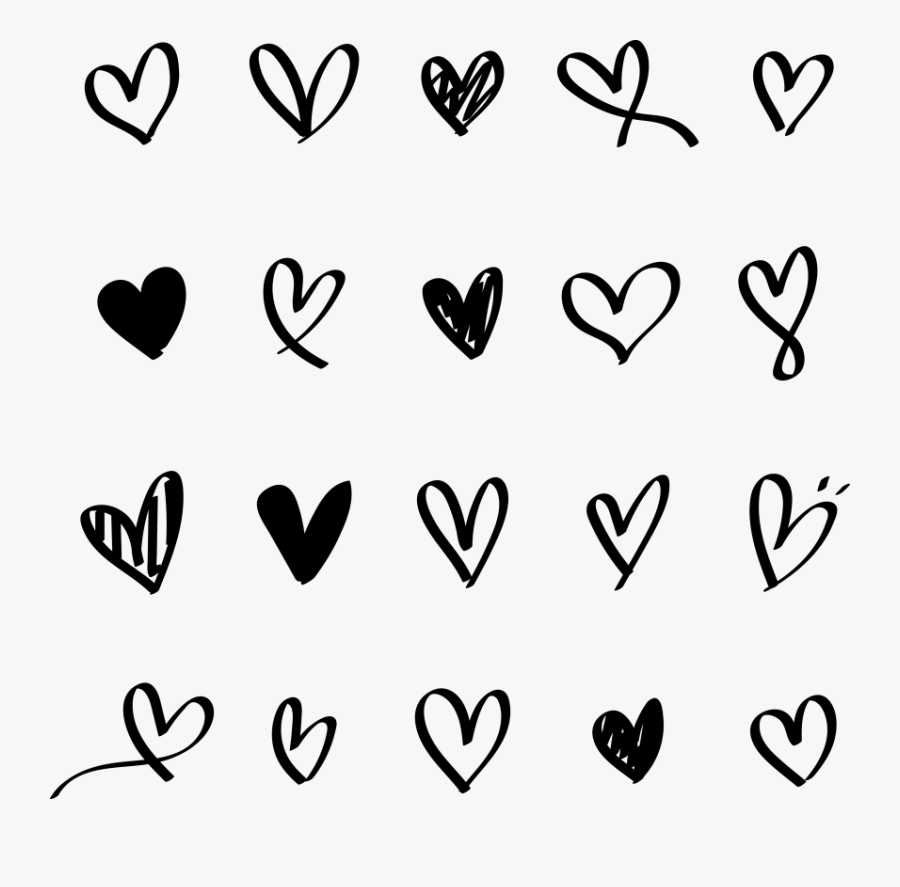 Free Hand Drawn Heart Logo, Transparent Clipart