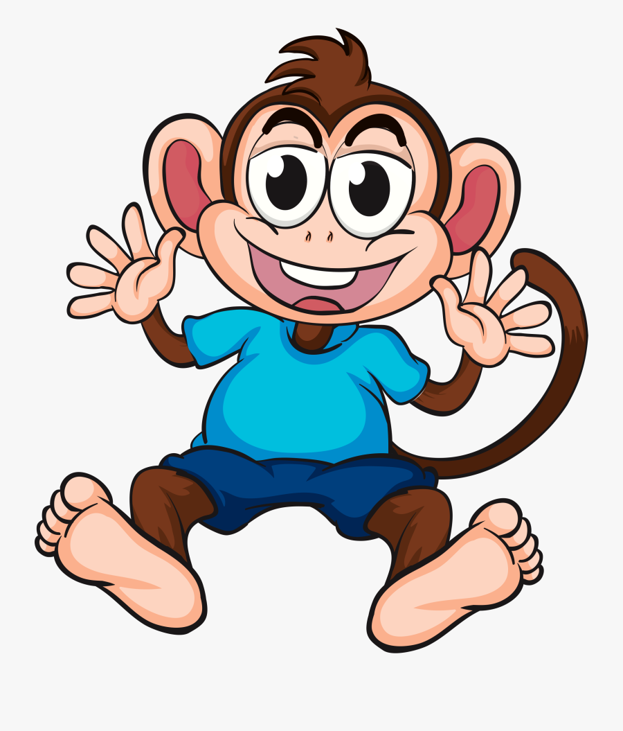 Chimpanzee Monkey Cartoon Clip Art - Cartoon Cute Animated Animals, Transparent Clipart