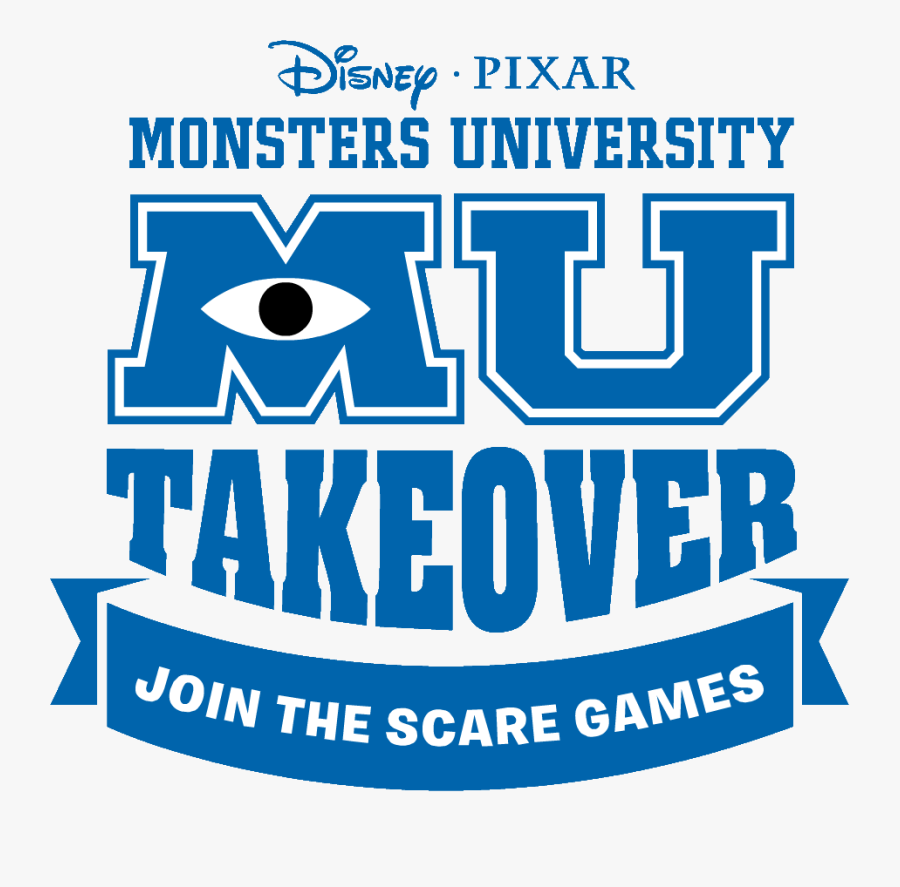 Transparent Monster Inc Png - Monster University Mu Logo, Transparent Clipart