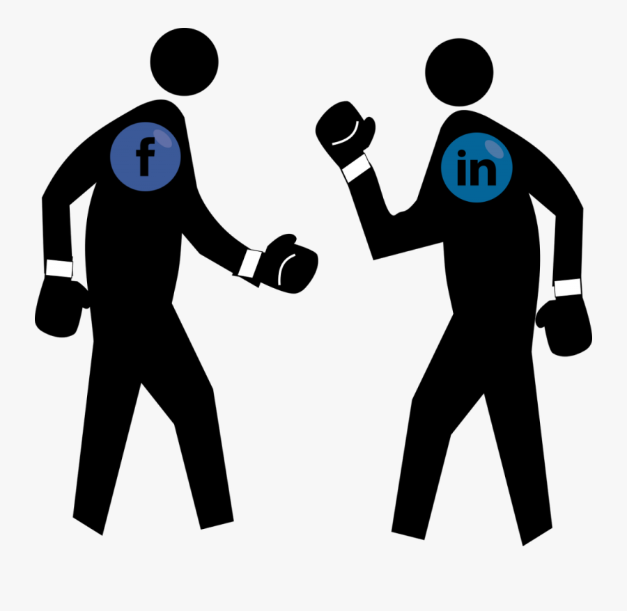 Can Facebook Really Threaten Linkedin - Ding Ding Boxing, Transparent Clipart