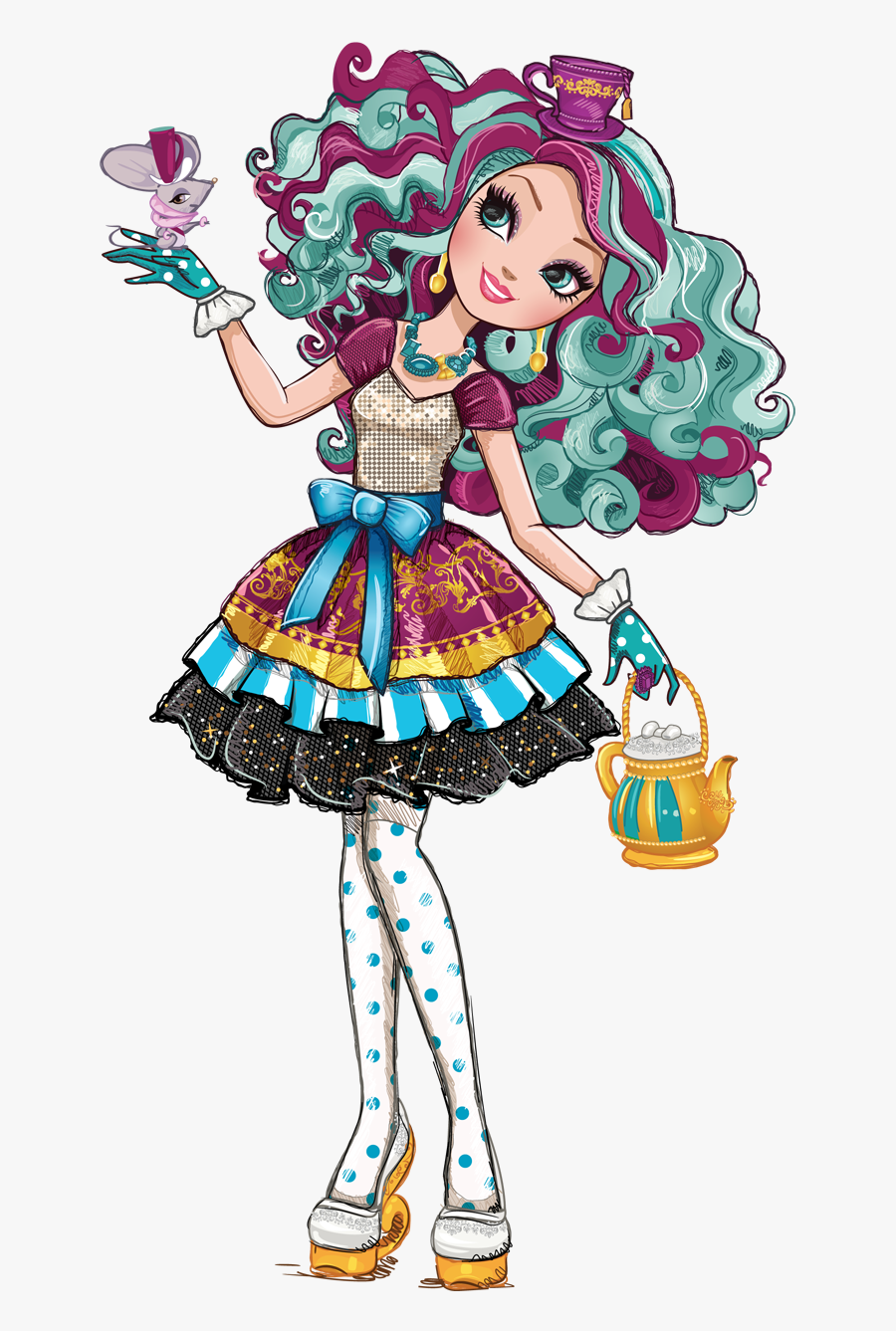 Madeline Hatter Ever After High, Transparent Clipart