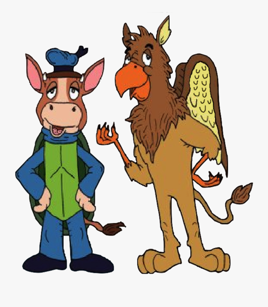 The Gryphon And The Mock Turtle - Cartoon, Transparent Clipart