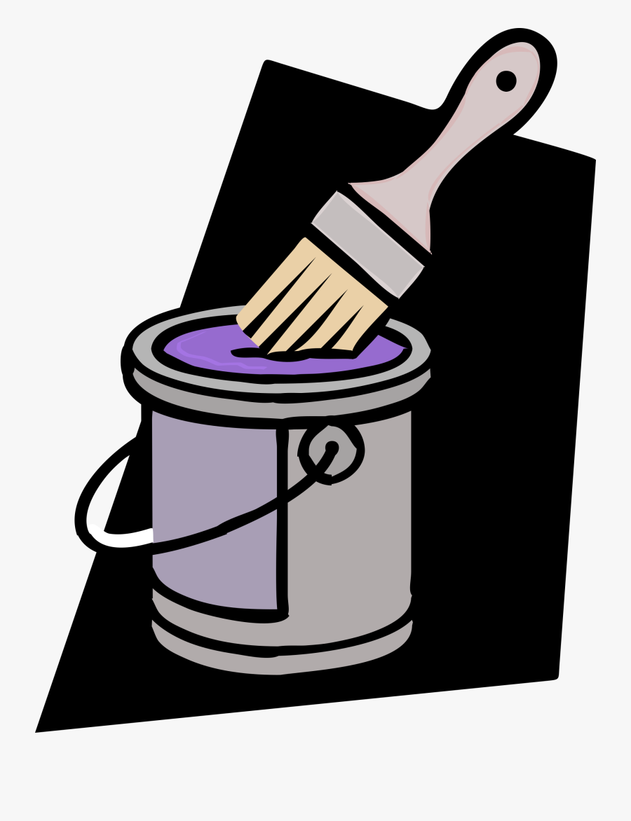 Painting Clip Art Bucket - Paint Bucket And Brush Clipart , Free
