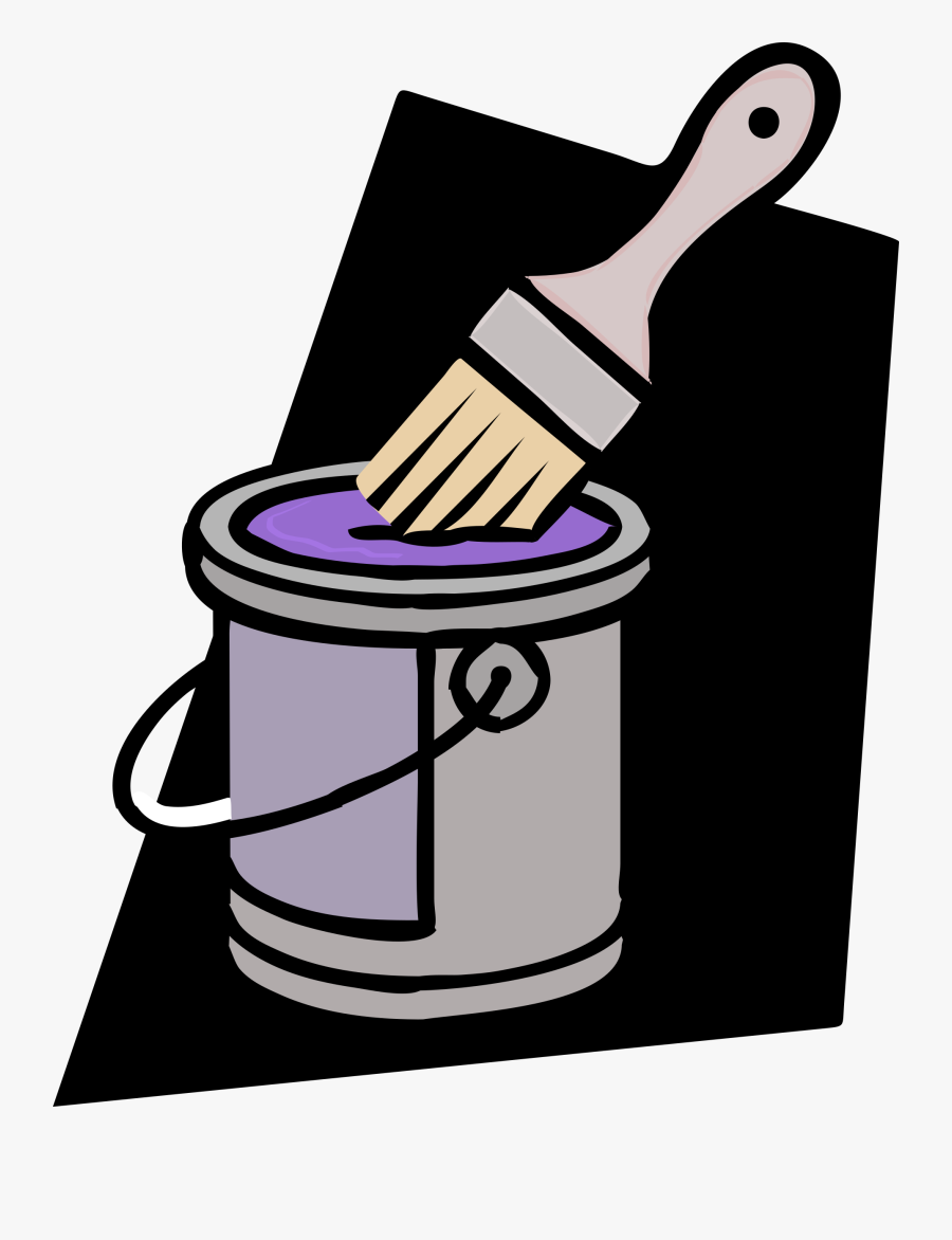 Painting Clip Art Bucket - Paint Bucket And Brush Clipart, Transparent Clipart