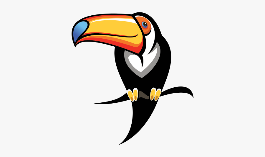 Printed Vinyl Tropical Bird Toucan - Full Toucan Mascot Logo, Transparent Clipart