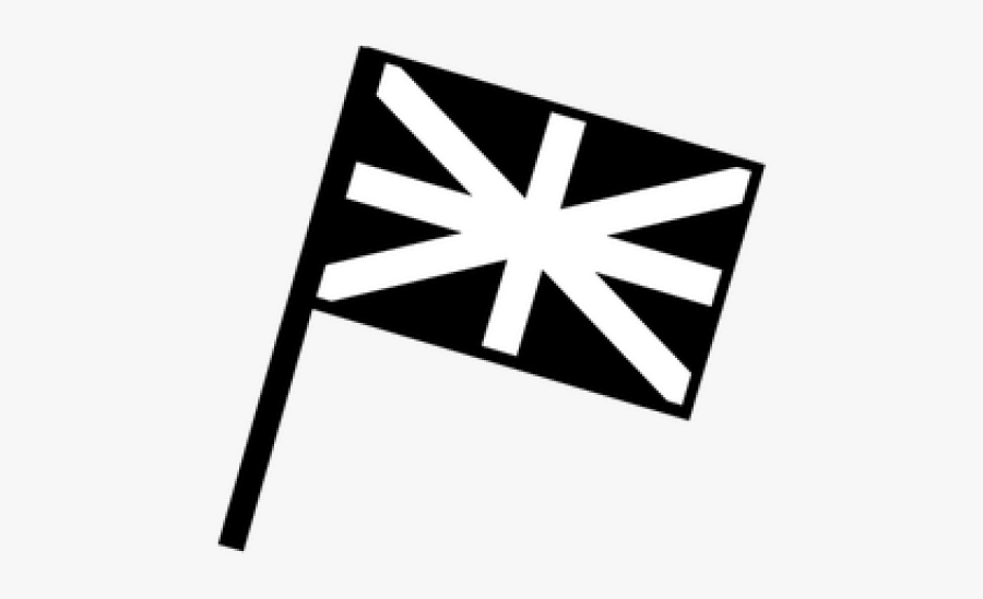 England Flag Clipart Dog - British Flag Vector Black And White, Transparent Clipart