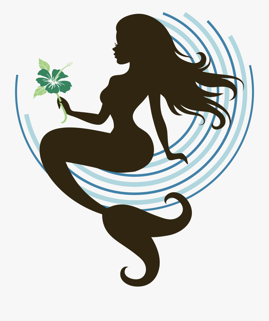 Color Mermaid Silhouette Clipart , Png Download - Mermaid Silhouette Color, Transparent Clipart