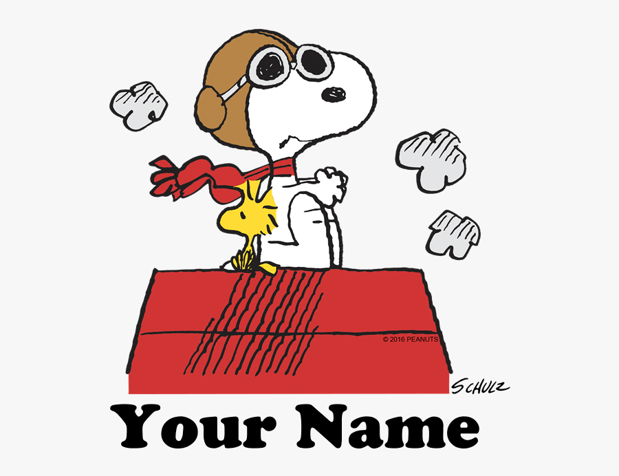 Snoopy And Woodstock Flying Ace, Transparent Clipart