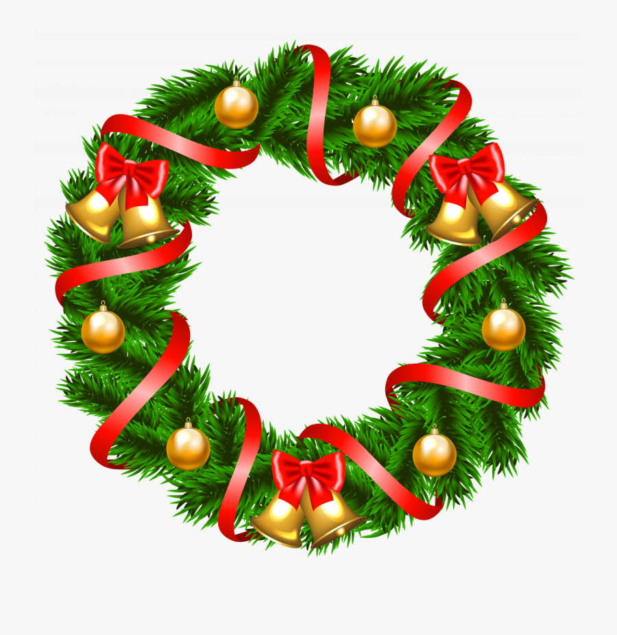 Christmas Wreath Png Transparent, Transparent Clipart