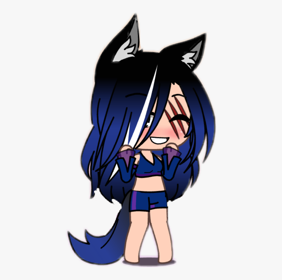 Transparent Swiming Pool Clipart - Demon Wolf Girl Anime, Transparent Clipart