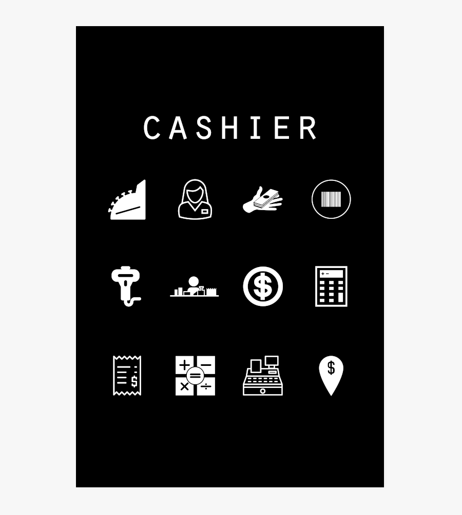 Cashier T Shirt Designs, Transparent Clipart