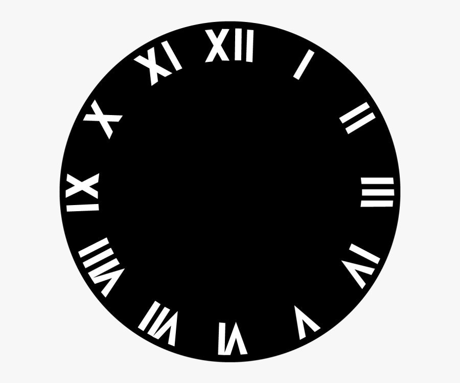 Transparent Roman Numeral Clipart - Clock With Roman Numeral, Transparent Clipart