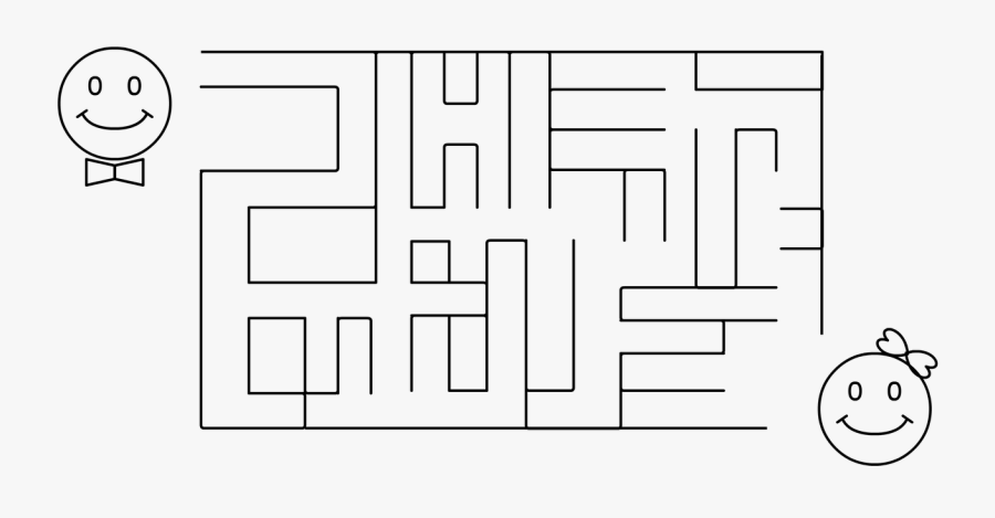 Maze Children"s Activities Linear Design Free Photo - 유아 미로 찾기 프린트, Transparent Clipart