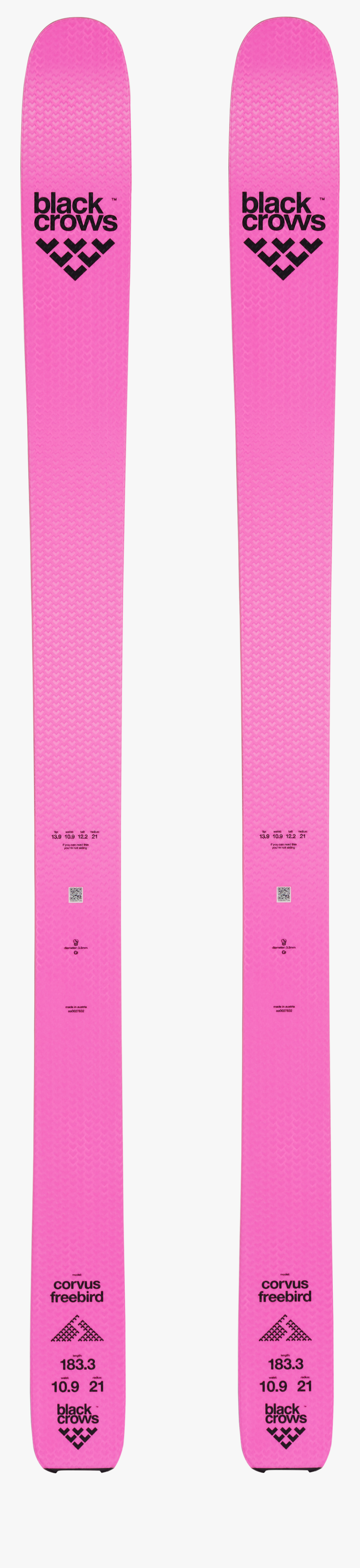 Black Crow Pink Skis, Transparent Clipart