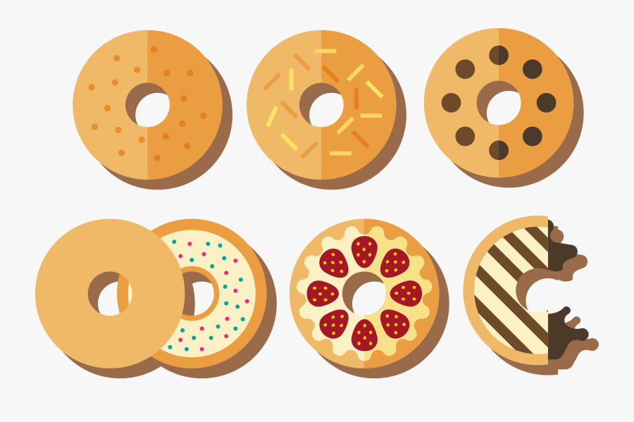 Pizza Clipart Bagels - Transparent Background Bagel Clipart Png, Transparent Clipart