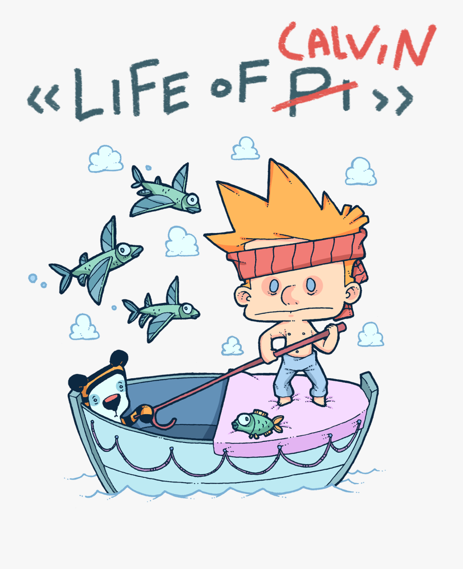 Pi Drawing Calvin And Hobbes - Cartoon, Transparent Clipart
