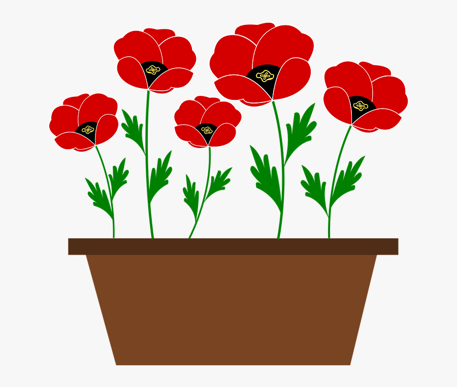 Poppy Flower Cliparts 12, Buy Clip Art - Plant Pot Vector Png, Transparent Clipart