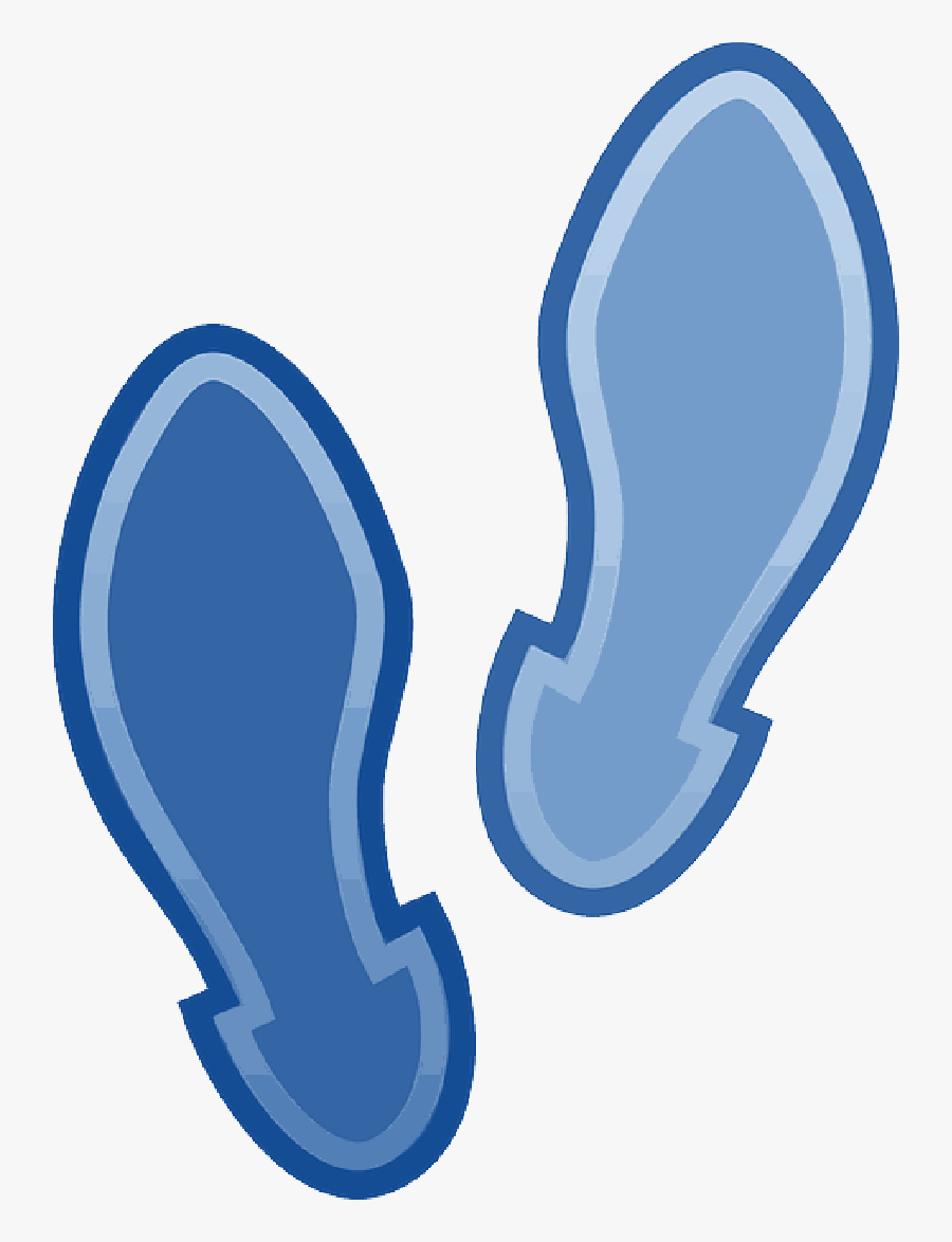 Transparent Download Foot Print Tracks Step Icon Public - Footsteps Blue Png, Transparent Clipart