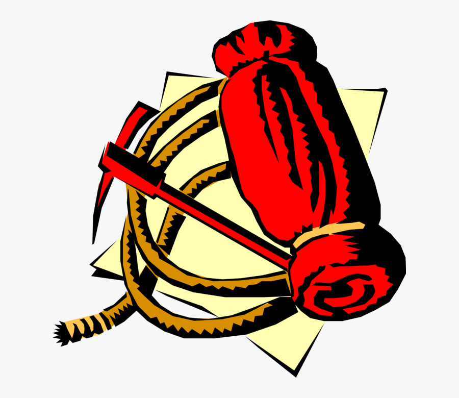 Climbing Gear With Rope - Mountain Climbing Gear Clipart, Transparent Clipart