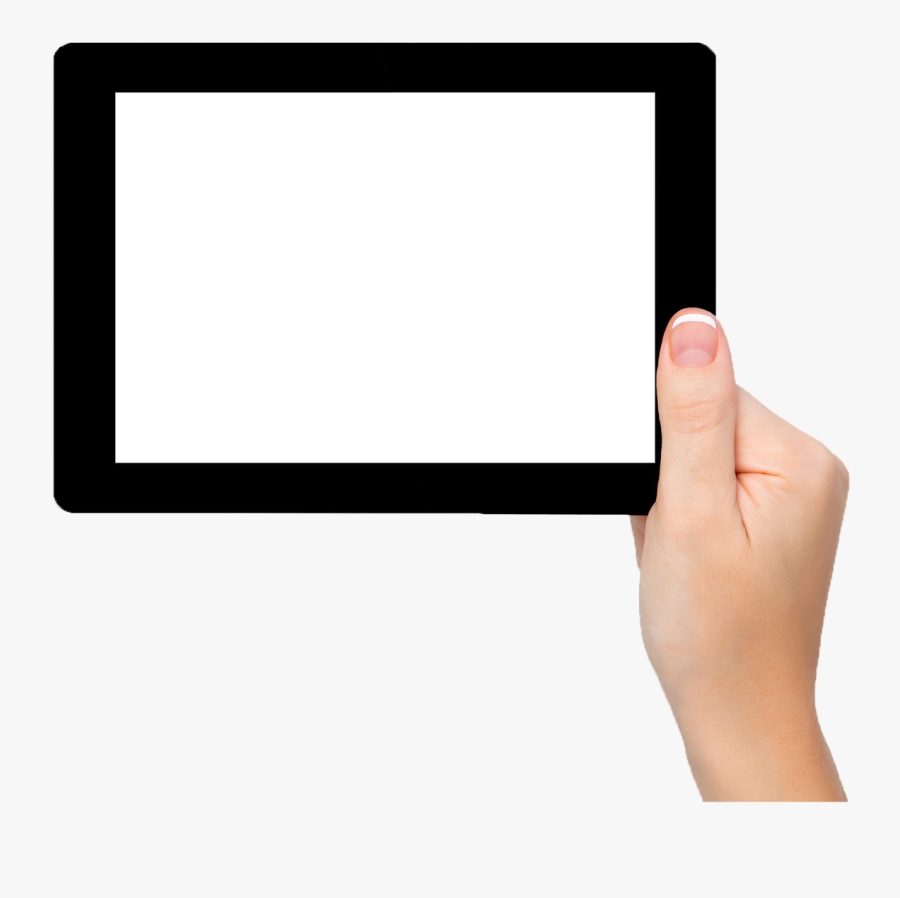 Tablet In Hand Png Image - Tablet Hands Png, Transparent Clipart