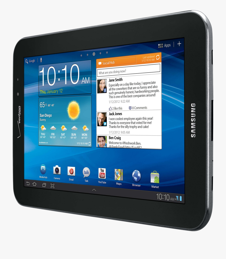 Samsung Android Tablet Png Image, Transparent Clipart