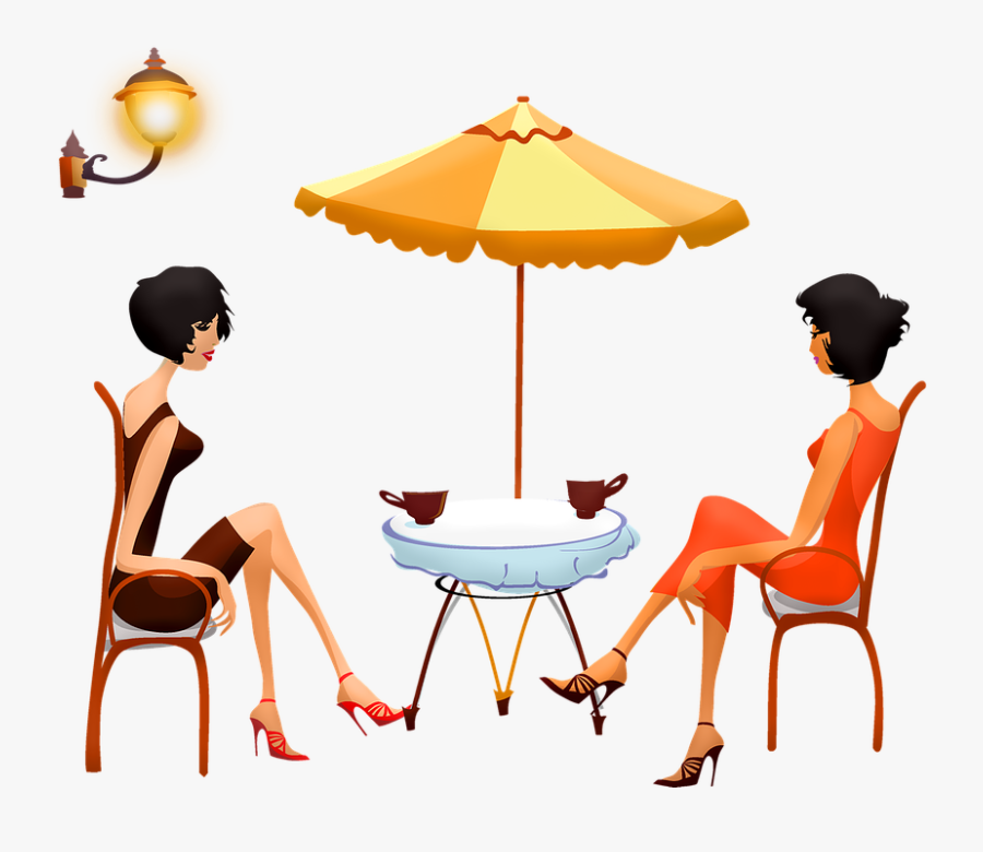 Women At Cafe, Woman Drinking Coffee, Women, Cup - Coffee Shop Clip Arts, Transparent Clipart