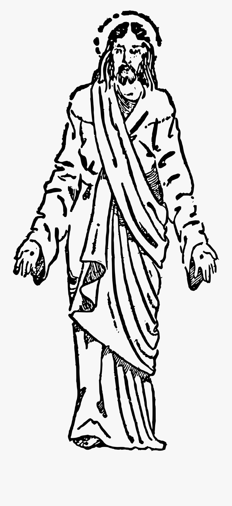 Jesus Clipart Hands - Jesus Drawing Png, Transparent Clipart