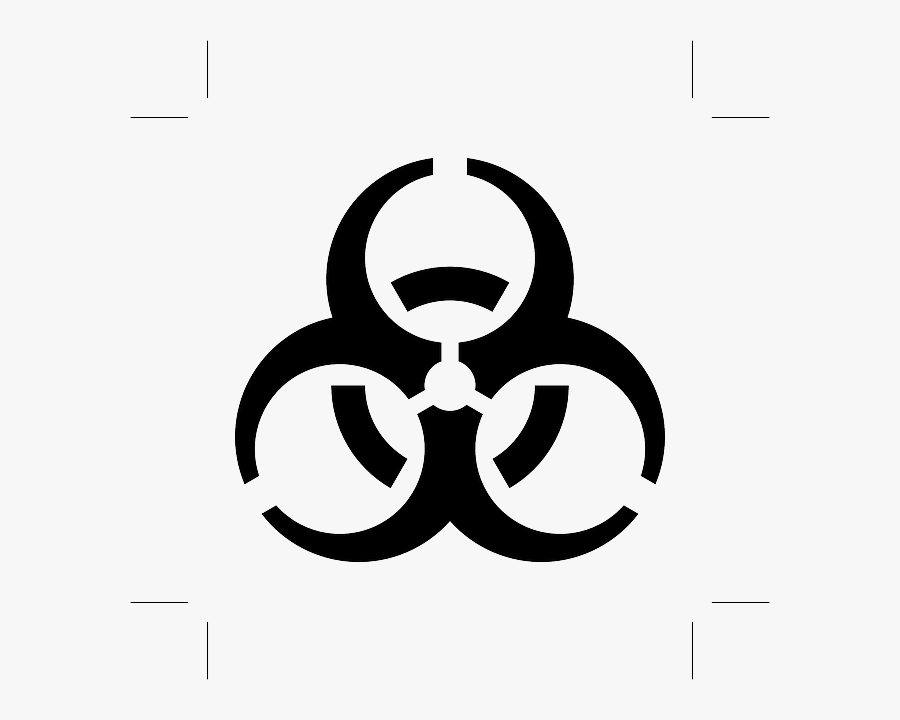 Biohazard, Poisonous, Warning, Danger, Attention, Black - Biohazard Infectious Waste Symbol, Transparent Clipart