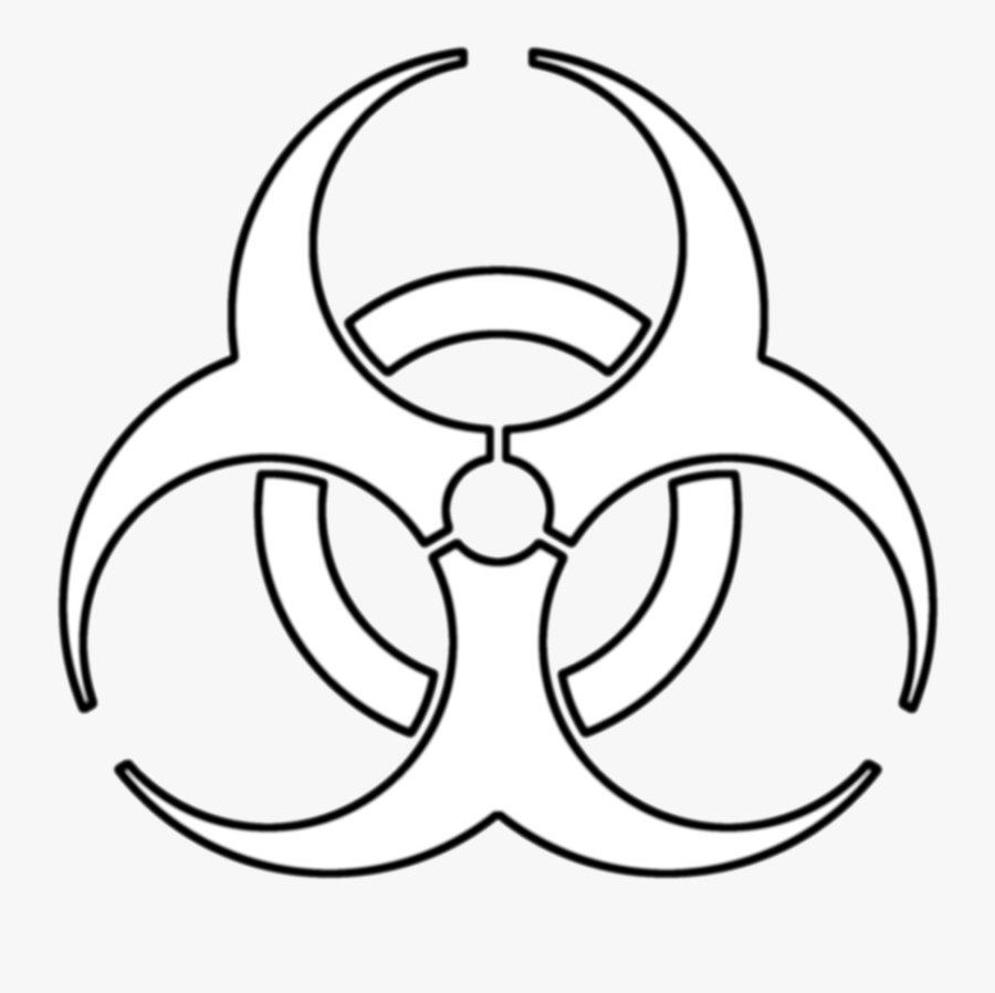 Biological Hazard Hazard Symbol Clip Art Sign - White Biohazard Symbol Png, Transparent Clipart