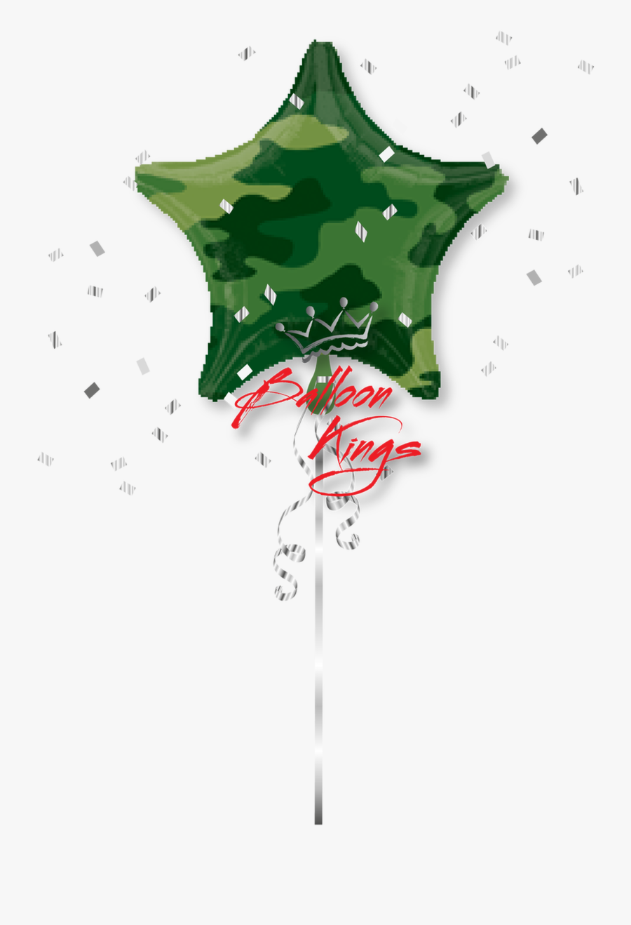 Camouflage Star - Camouflage Star Balloons, Transparent Clipart