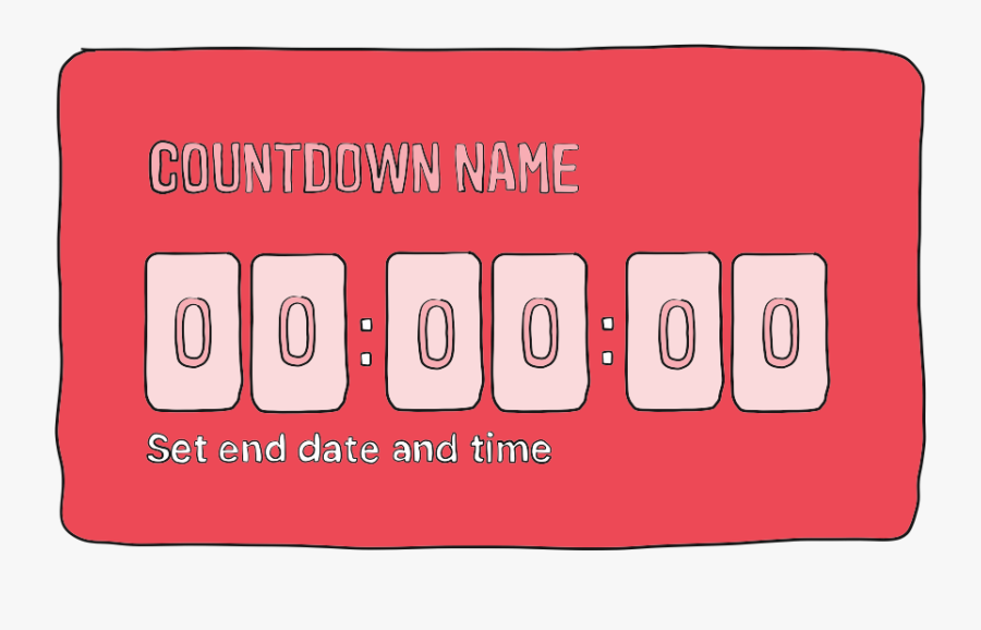 Countdown Timer Instagram, Transparent Clipart