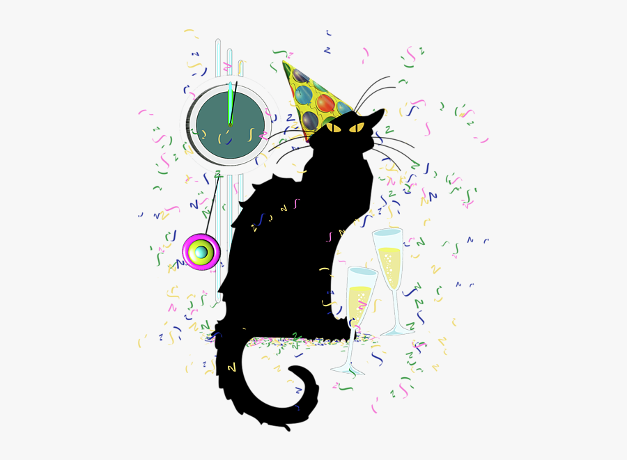 Chat Noir Cat, Transparent Clipart
